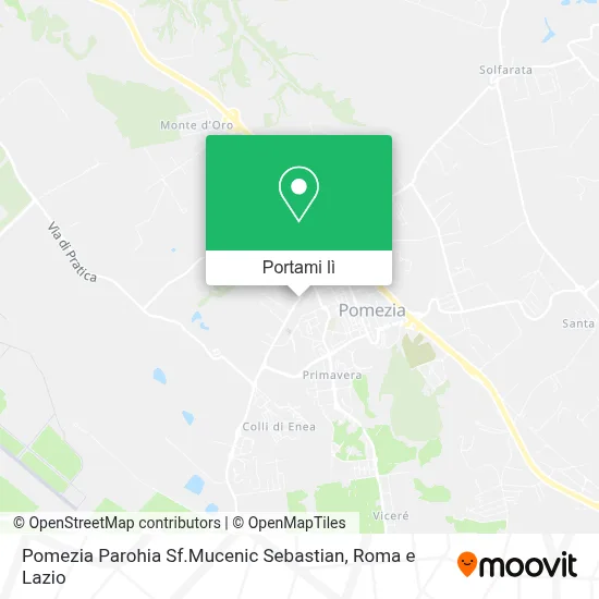 Mappa Pomezia Parohia Sf.Mucenic Sebastian