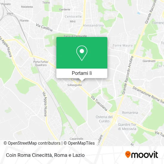 Mappa Coin Roma Cinecittà