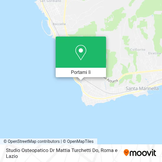 Mappa Studio Osteopatico Dr Mattia Turchetti Do