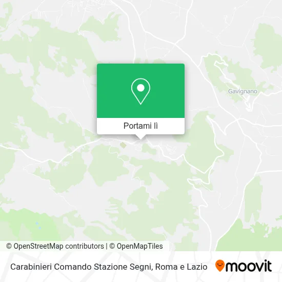Mappa Carabinieri Comando Stazione Segni