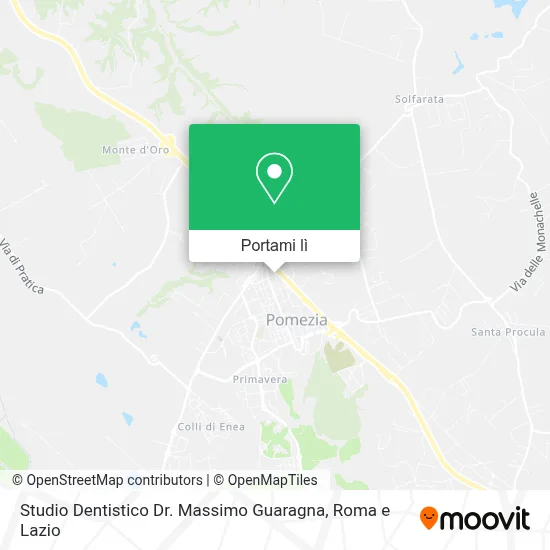 Mappa Studio Dentistico Dr. Massimo Guaragna