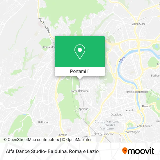 Mappa Alfa Dance Studio- Balduina