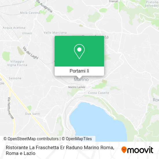 Mappa Ristorante La Fraschetta Er Raduno Marino Roma