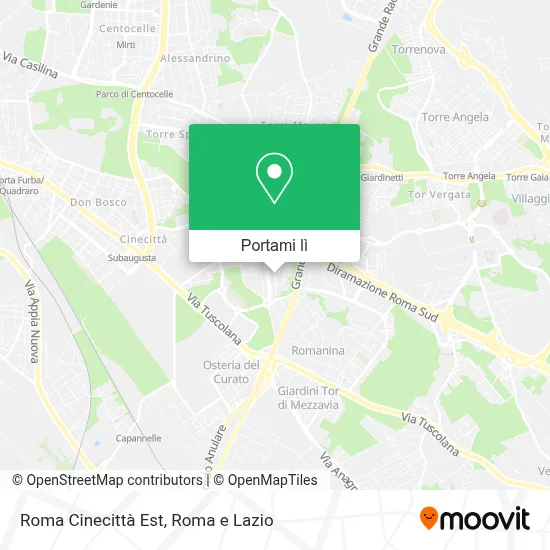 Mappa Roma Cinecittà Est