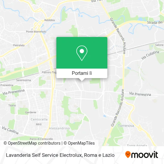 Mappa Lavanderia Self Service Electrolux