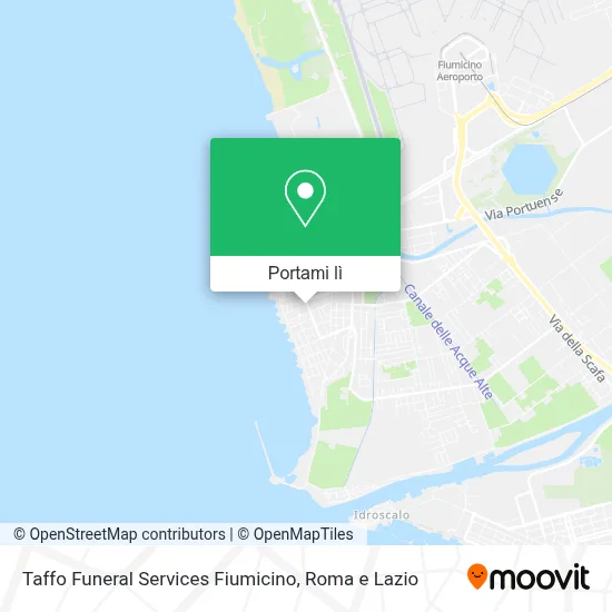 Mappa Taffo Funeral Services Fiumicino