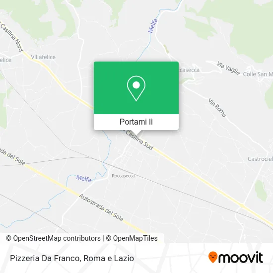 Mappa Pizzeria Da Franco