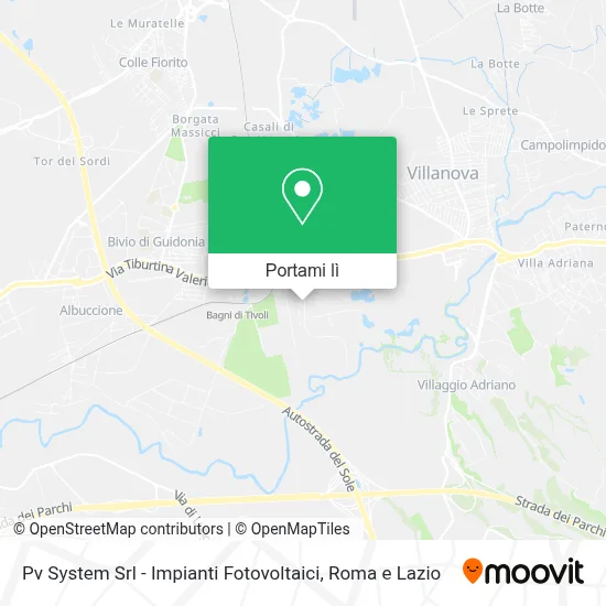 Mappa Pv System Srl - Impianti Fotovoltaici