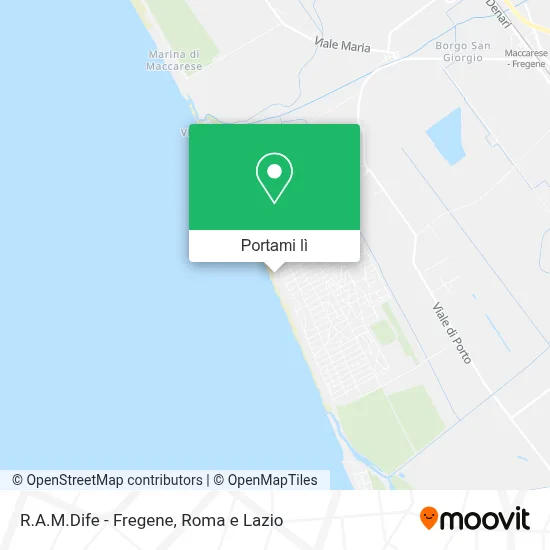 Mappa R.A.M.Dife - Fregene