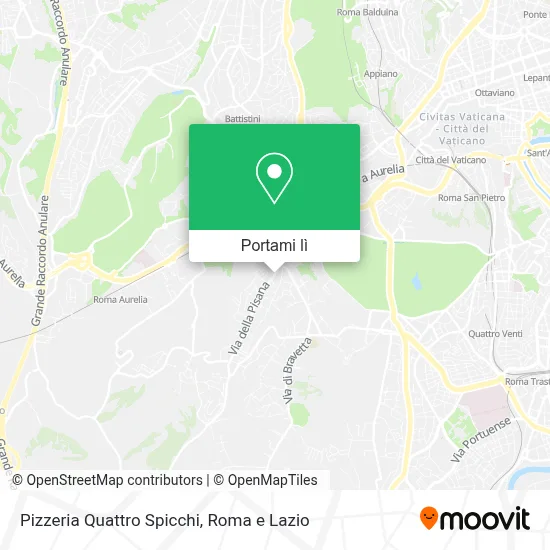 Mappa Pizzeria Quattro Spicchi