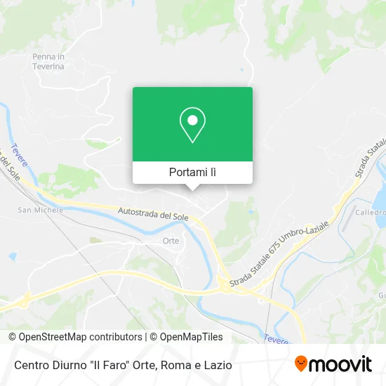 Mappa Centro Diurno "Il Faro" Orte