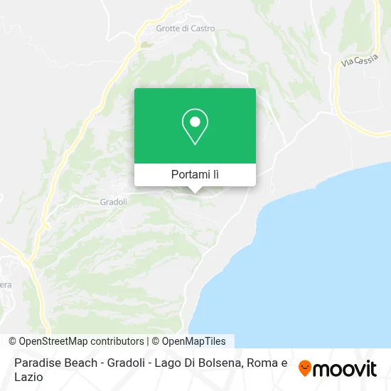 Mappa Paradise Beach - Gradoli - Lago Di Bolsena