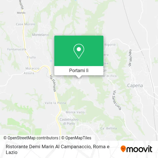 Mappa Ristorante Demi Marin Al Campanaccio
