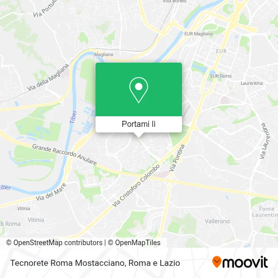 Mappa Tecnorete Roma Mostacciano