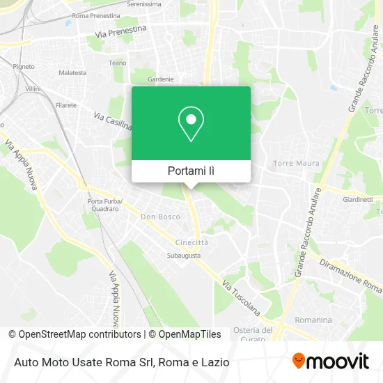 Mappa Auto Moto Usate Roma Srl