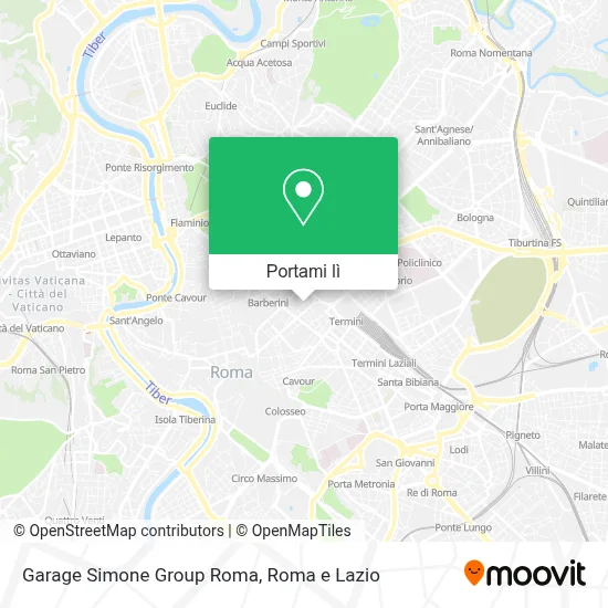 Mappa Garage Simone Group Roma