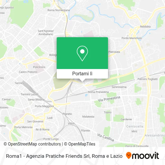 Mappa Roma1 -  Agenzia Pratiche Friends Srl
