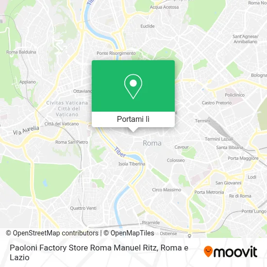 Mappa Paoloni Factory Store Roma Manuel Ritz
