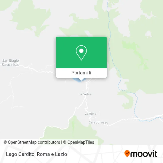 Mappa Lago Cardito
