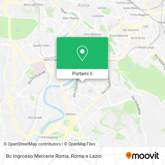 Mappa Bc Ingrosso Mercerie Roma