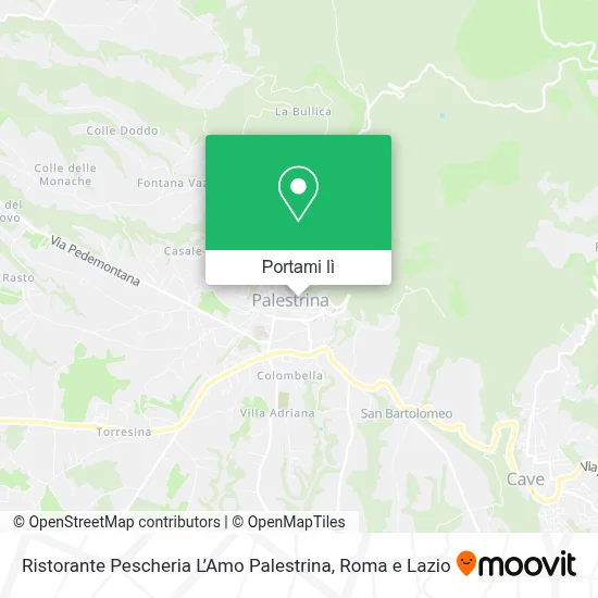 Mappa Ristorante Pescheria  L’Amo Palestrina