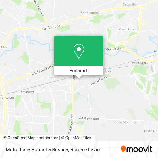 Mappa Metro Italia Roma La Rustica