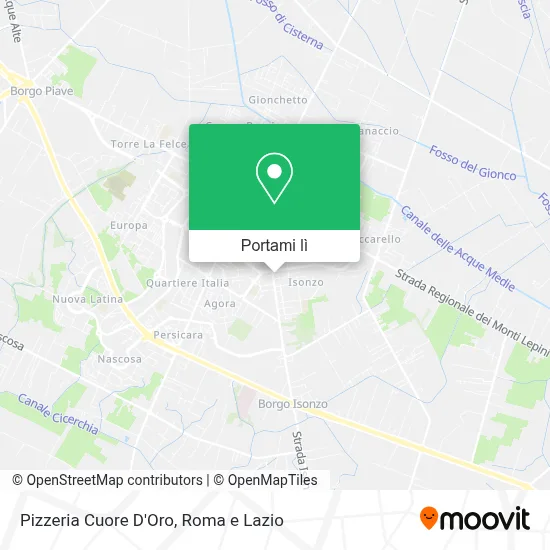 Mappa Pizzeria Cuore D'Oro