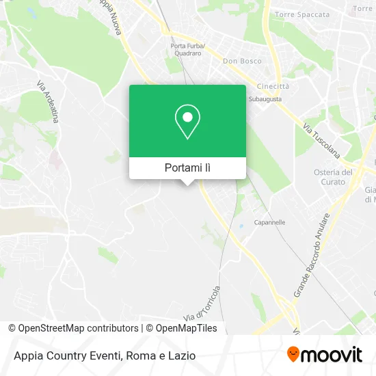 Mappa Appia Country Eventi