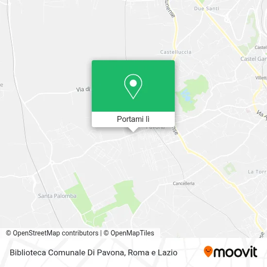 Mappa Biblioteca Comunale Di Pavona