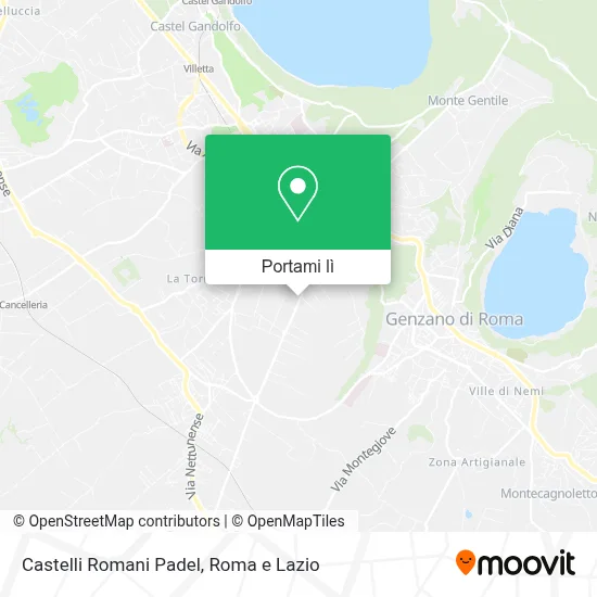 Mappa Castelli Romani Padel