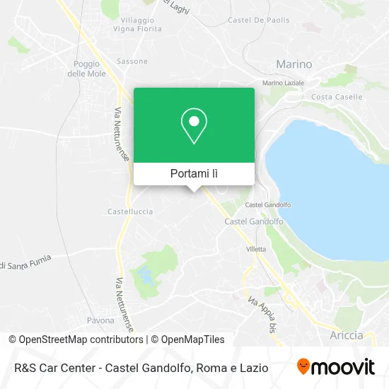 Mappa R&S Car Center - Castel Gandolfo