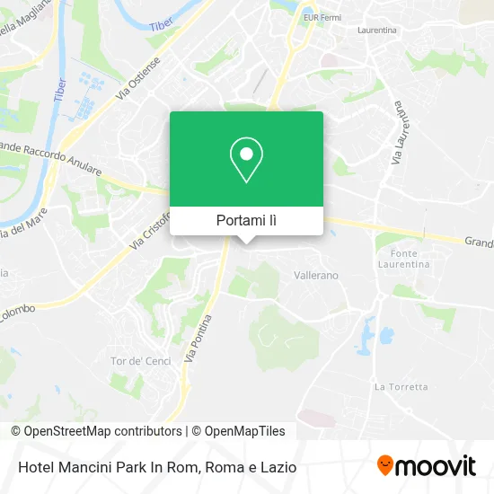 Mappa Hotel Mancini Park In Rom