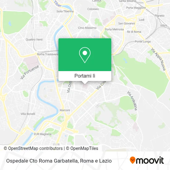 Mappa Ospedale Cto Roma Garbatella