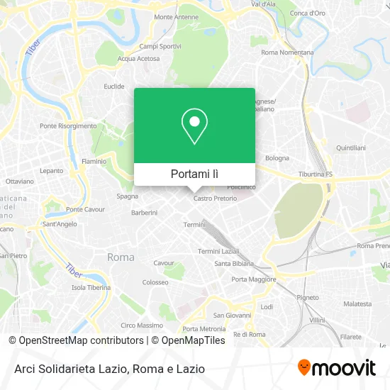 Mappa Arci Solidarieta Lazio