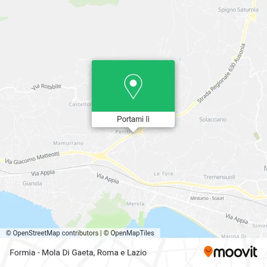Mappa Formia - Mola Di Gaeta