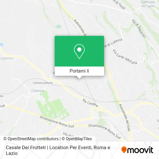 Mappa Casale Dei Frutteti | Location Per Eventi