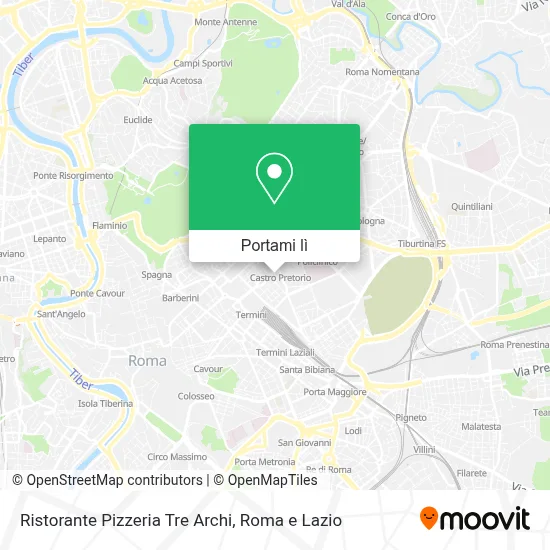 Mappa Ristorante Pizzeria Tre Archi