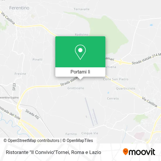 Mappa Ristorante "Il Convivio"Tornei
