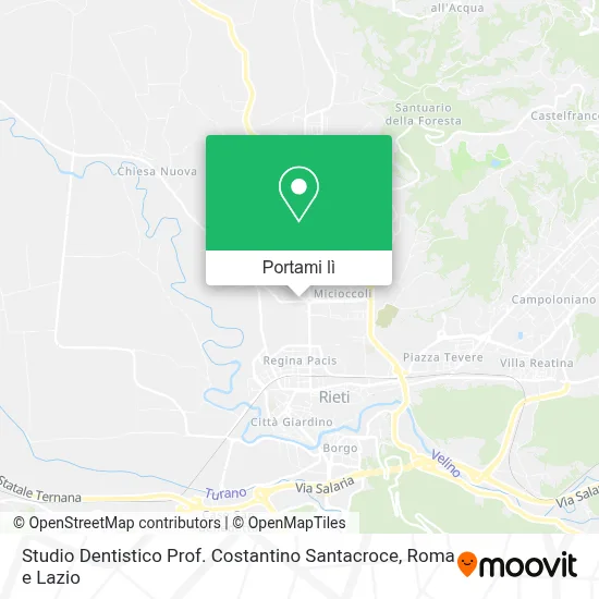 Mappa Studio Dentistico Prof. Costantino Santacroce