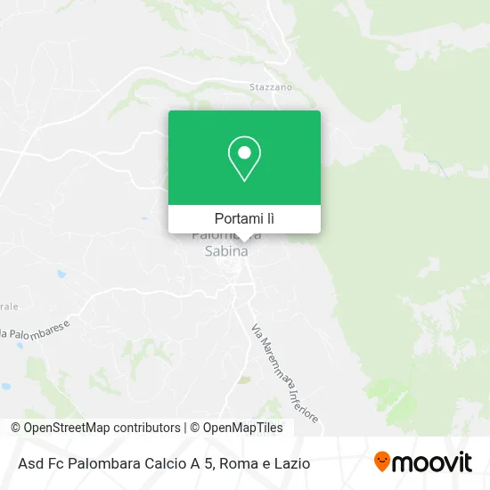 Mappa Asd Fc Palombara Calcio A 5
