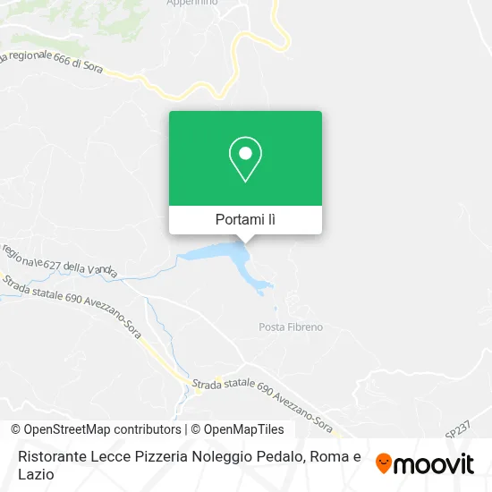 Mappa Ristorante Lecce Pizzeria Noleggio Pedalo
