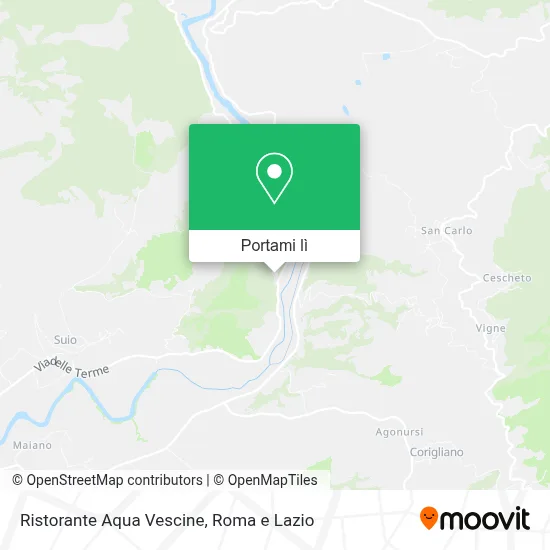 Mappa Ristorante Aqua Vescine