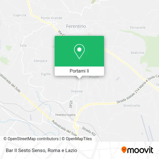 Mappa Bar Il Sesto Senso