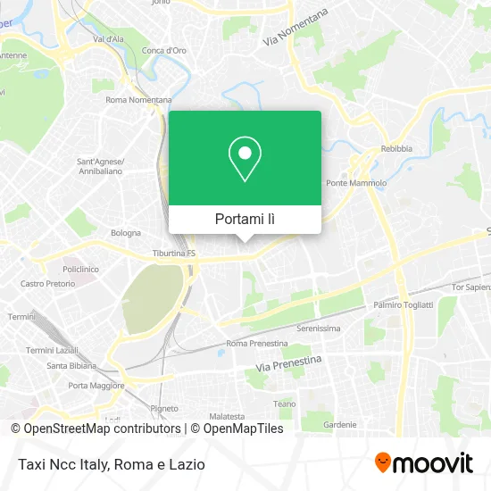 Mappa Taxi Ncc Italy