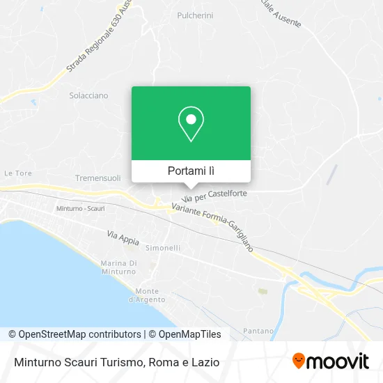 Mappa Minturno Scauri Turismo