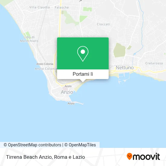 Mappa Tirrena Beach Anzio