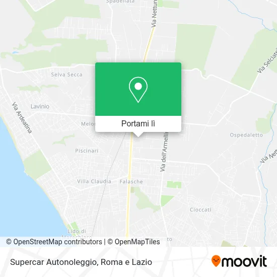 Mappa Supercar Autonoleggio