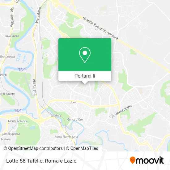 Mappa Lotto 58 Tufello
