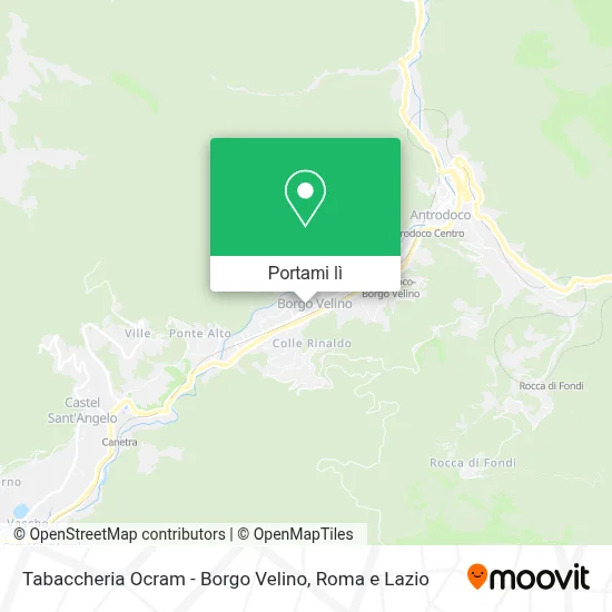 Mappa Tabaccheria Ocram - Borgo Velino