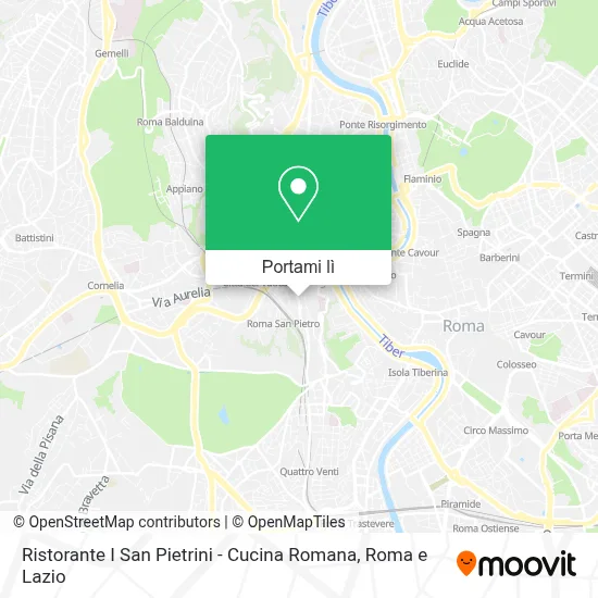 Mappa Ristorante I San Pietrini - Cucina Romana